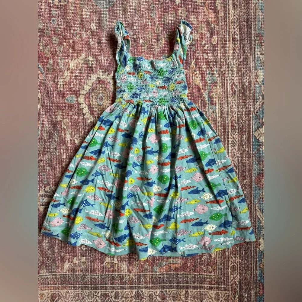 Mini Boden 2-3yr Colorful Fish Print Kids Dress